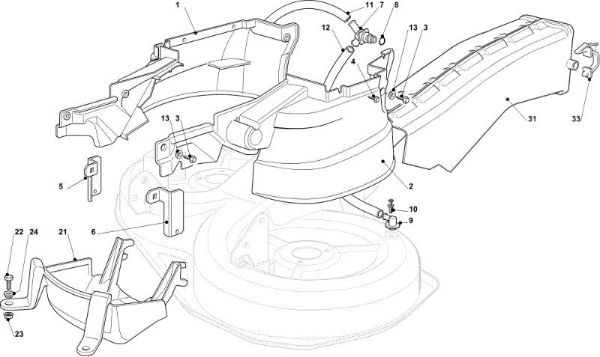 Cutting plate (1) (Only for French market) OM 91PLUS/14,5K H Cat.2012 Garden tractor