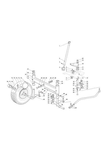 Steering arm OM 93C/13,5H Cat.2012 Garden tractor