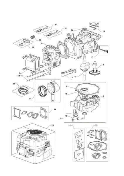 Motor assy OM 101C/16K H Cat.2012 Garden tractor