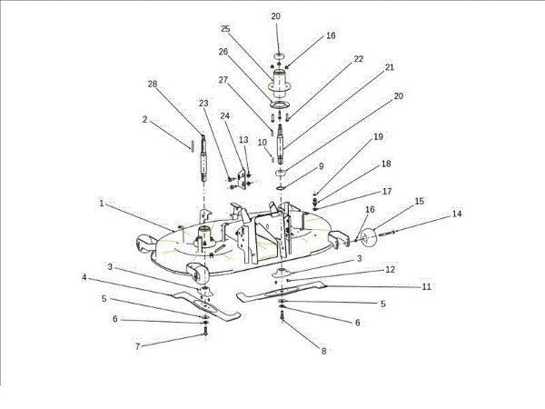 Mowing deck (1/3) OM 106S/18H Cat.2013 Garden tractor