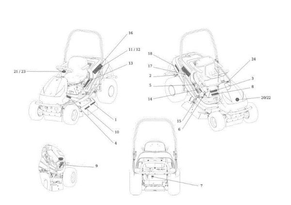 Labels APACHE 92 EVO Cat.2013 Garden tractor