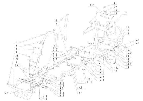 Frame APACHE 92 4x4 EVO Cat.2013 Garden tractor
