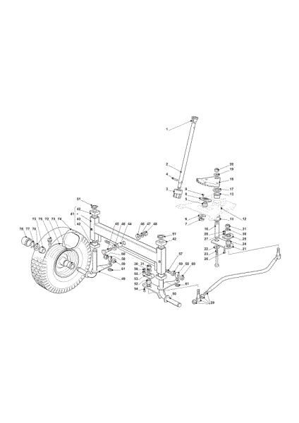 Steering arm OM 91PLUS/14,5K M Cat.2013 Garden tractor