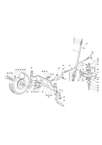 Steering arm OM 102C/18,5H Cat.2013 Garden tractor