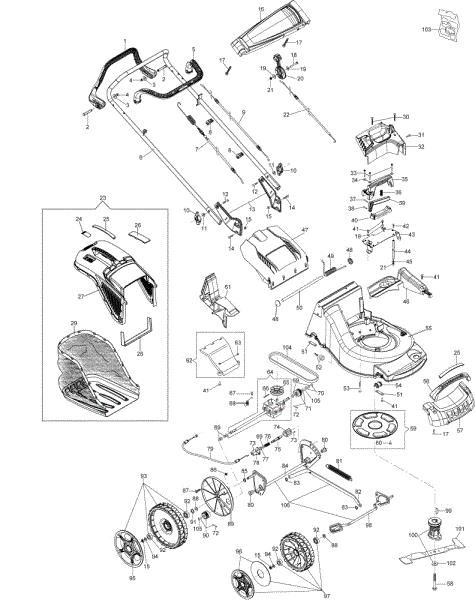 Illustrated parts list MAX 53 TK ALLROAD ALUMINIUM (K800) Lawnmower