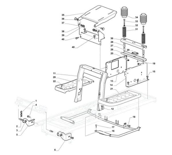 Frame OM 108L/18,5 H Cat. 2014 Garden tractor