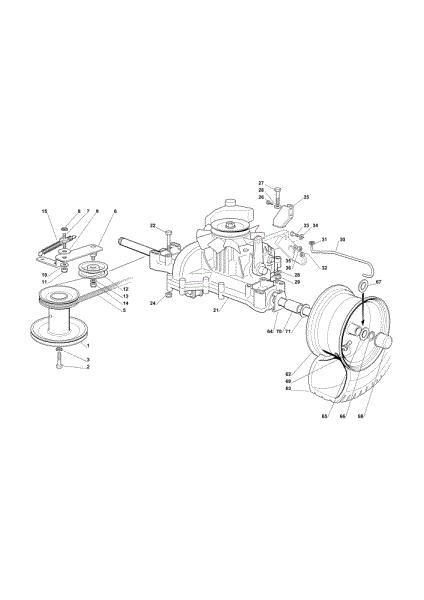 Transmission OM 72C/12,5KH Cat.2014 Garden tractor