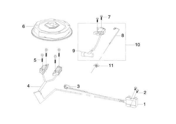 Flywheel OM 105/16 K H Garden tractor