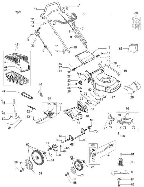 Complete illustrated parts list GV 53 TK ALL ROAD PLUS 4 (K800) Lawnmower