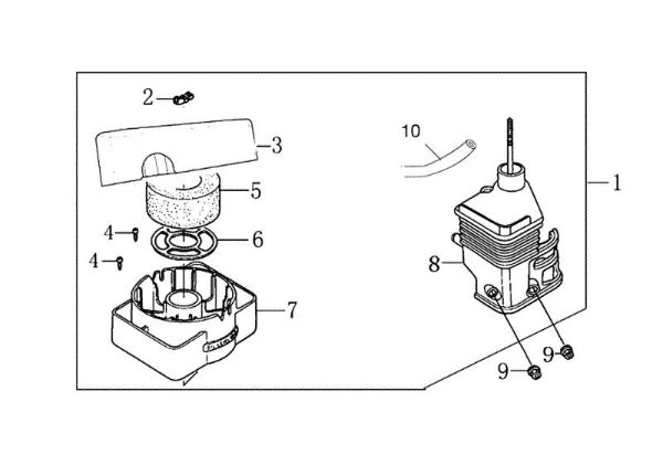 Air filter MH 175 RK (K800 HT) Rotary tiller