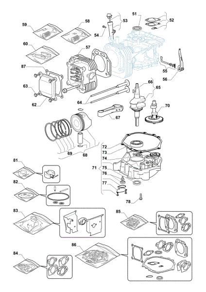 Motor assy OM 84/14,5 K H Cat. 2016 Garden tractor
