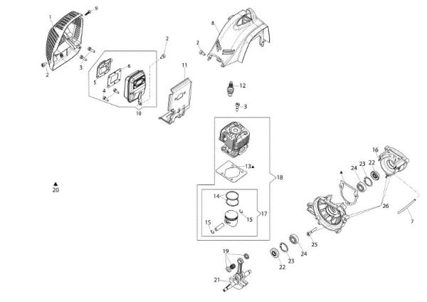 Engine Power unit (Ø 24/24 mm)
