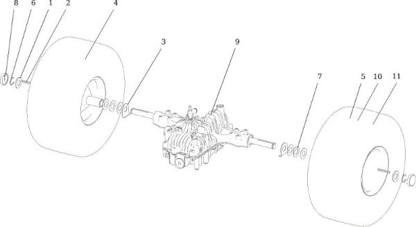 Rear axle CHEYENNE (KAWASAKI) Cat. 2017 Garden tractor