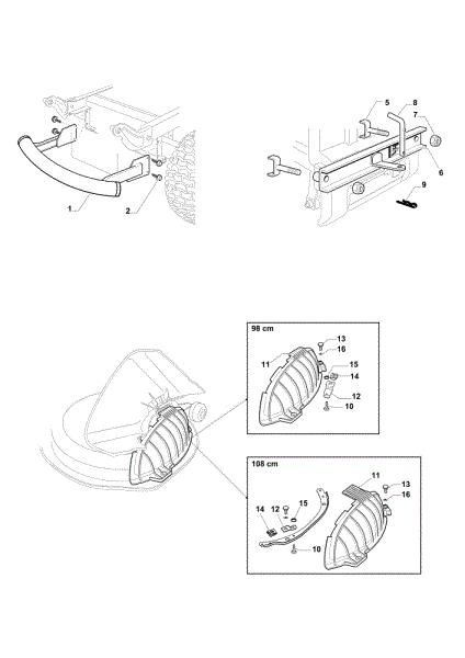 Optional on request OM 98L/14,5 K H Cat. 2017 Garden tractor