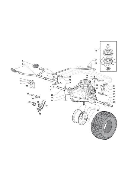 Transmission OM 108L/18,5 H Cat. 2017 Garden tractor