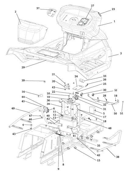 Dashboard OM 107 L/16 KH (K1600AVD) Cat. 2017 Garden tractor