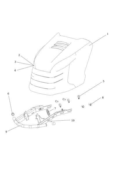 Hood (2/2) OM 106/24 KH (K2400AVD V-Twin) Cat. 2017 Garden tractor