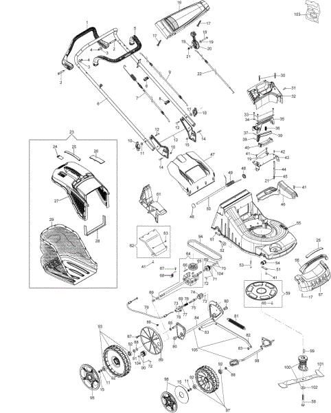 Illustrated parts list MAX 48 TBX ALLROAD ALUMINIUM (2018) Lawnmower