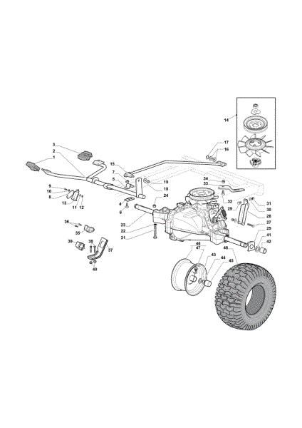 Transmission OM 84/14,5 K H Cat. 2018 Garden tractor