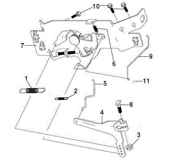 Control lever OM 124/24 KH (K2400AVD V-Twin) Cat. 2018 Garden tractor