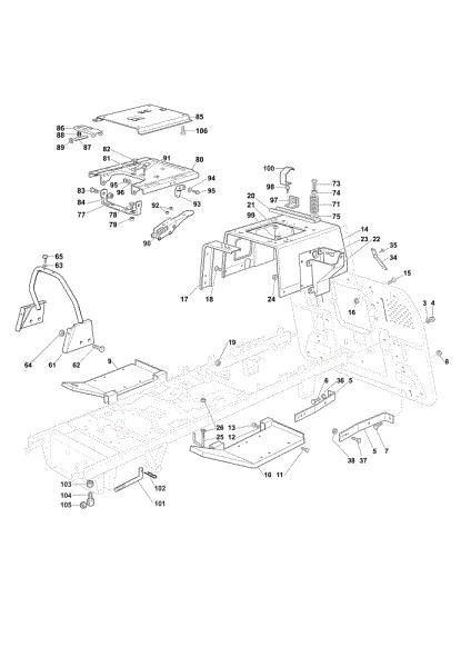 Frame OM 123/22 V Cat. 2019 Garden tractor