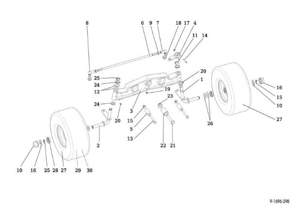 Front axle OM 92/16KH (K1600AVD) Cat. 2019 Garden tractor