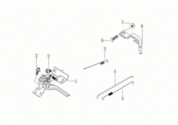 Control lever MH 198 RKS (K800 HC - EURO5) Rotary tiller