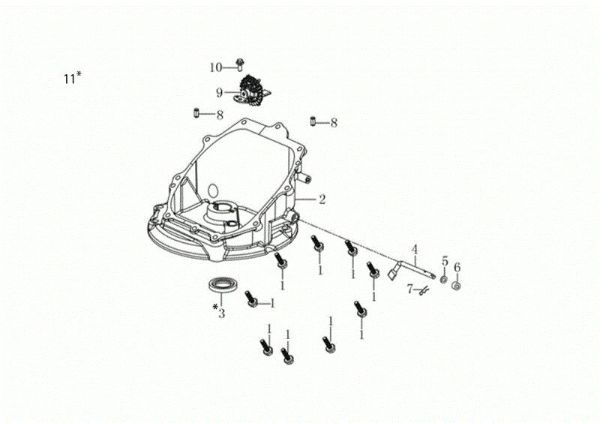 Crankcase cover G 44 PK COMFORT PLUS (K605) EURO 5 Lawnmower