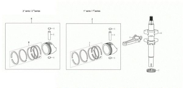 Shaft + piston G 44 TK COMFORT PLUS (K605) EURO 5 Lawnmower