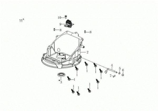Crankcase cover G 53 TK COMFORT PLUS (K655) EURO 5 Lawnmower