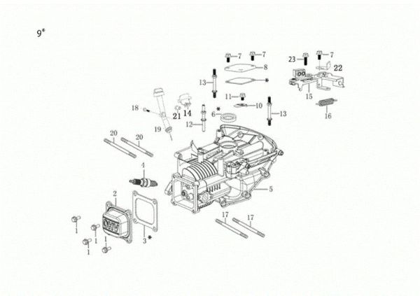 Crankcase GV 53 PK ALLROAD PLUS 4 (K655) EURO 5 Lawnmower
