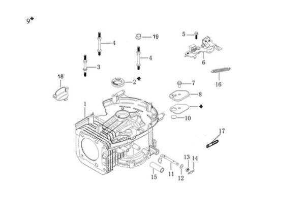 Crankcase GV 53 TK ALL ROAD PLUS 4 (K805) EURO 5 Lawnmower