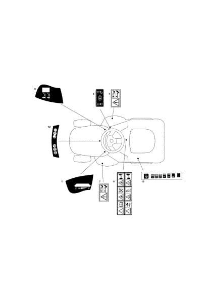 Labels (1/2) OM 93/16 K Cat. 2020 Garden tractor