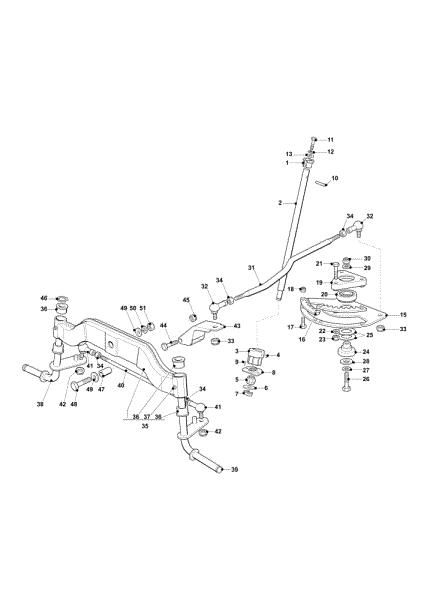 Steering arm OM 103/22 V Cat. 2020 Garden tractor