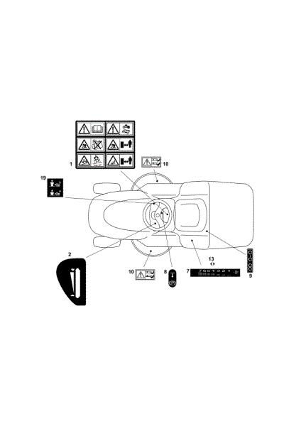 Labels (1/2) OM 103/22 V Cat. 2020 Garden tractor