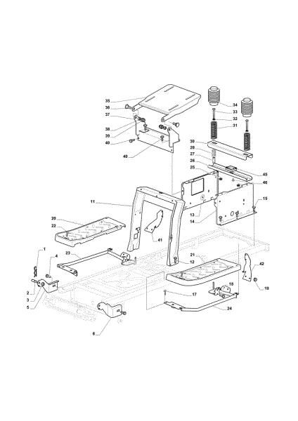 Frame (1/2) OM 84/14,5 K H Cat. 2021 Garden tractor