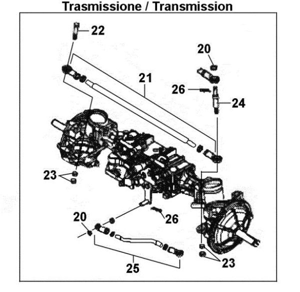 Front axle transmission APACHE 92 4x4 EVO Cat.2021 Garden tractor