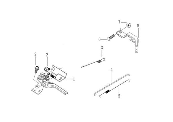 Control lever MOTORE K800 H (EURO 5) Engine K800 H (EURO 5)