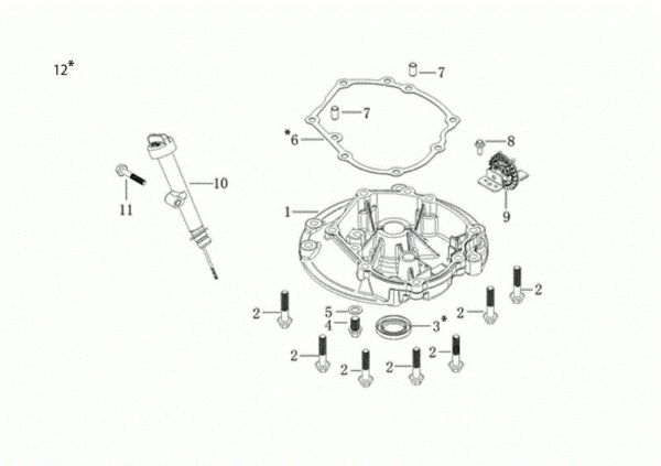 Crankcase cover G 53 TK ALL ROAD PLUS 4 (K805) EURO 5 50Y Lawnmower