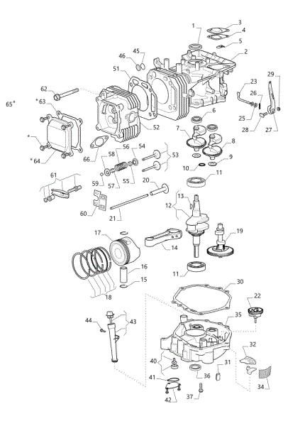 Motor assy OM 108L/16 K Cat. 2022 Garden tractors