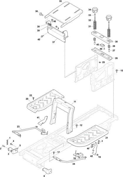 Frame (1/2) OM 84/12,5 K M Cat. 2023 Garden tractor