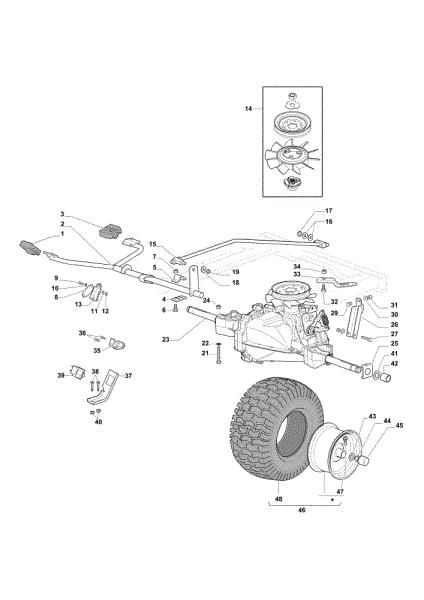 Transmission OM 98L/14,5 K H Cat. 2023 Garden tractor