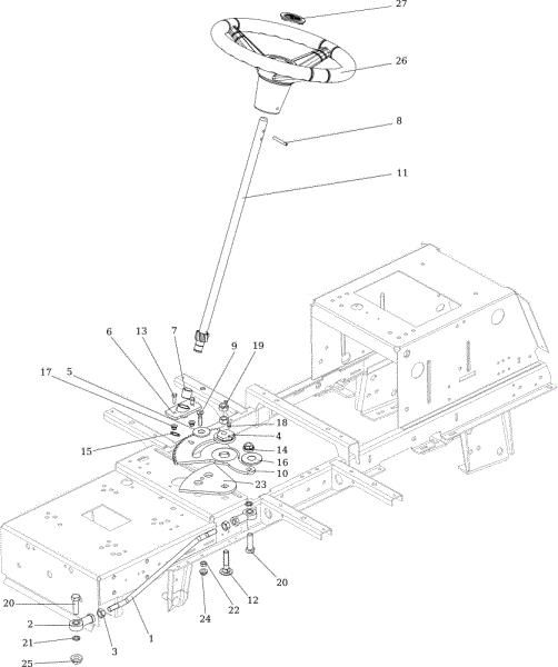 Steering arm OM 106/24 KH (K2400AVD V-Twin) 4X4 Cat. 2023 Garden tractor