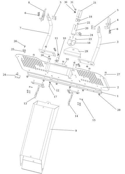 Chute and collector assy OM 106/24 KH (K2400AVD V-Twin) 4X4 Cat. 2023 Garden tractor