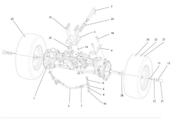 Front axle CHEYENNE 26 (KAWASAKI) Cat. 2023 Garden tractor