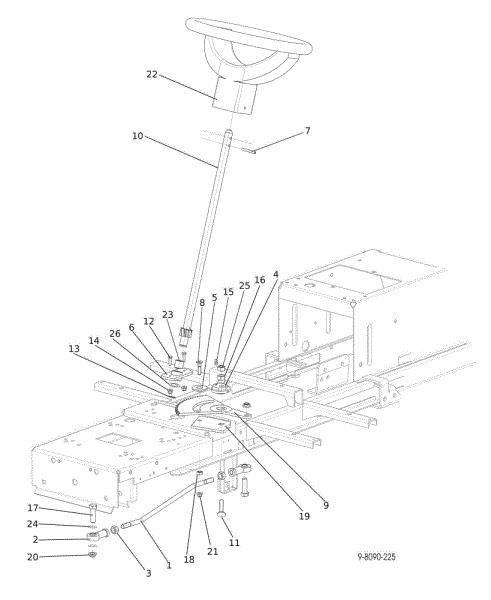 Steering arm OM 107 L/24 KH (K2400AVD V-Twin - EURO5) Cat. 2023 Garden tractor