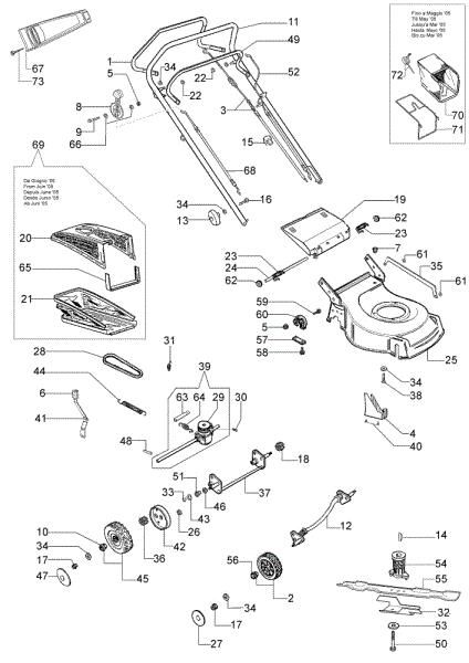 Illustrated parts list (Until May 2007) G 48 TH Lawnmower