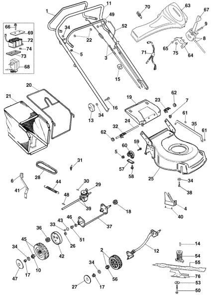 Complete illustrated parts list (From March 2002) G 53 TXE Lawnmower