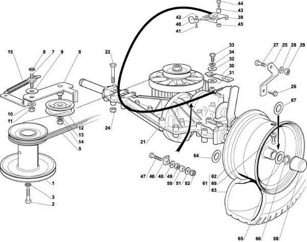 Transmission OM 72C/12,5H Cat.2003 Garden tractor