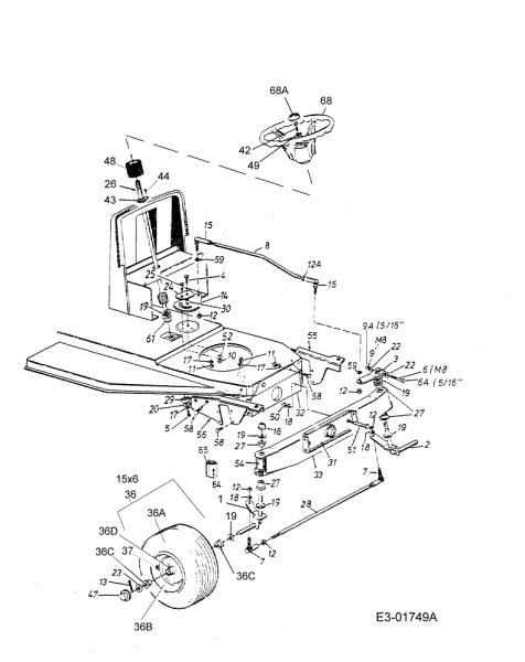 Front axle POLO 96 M Garden tractor